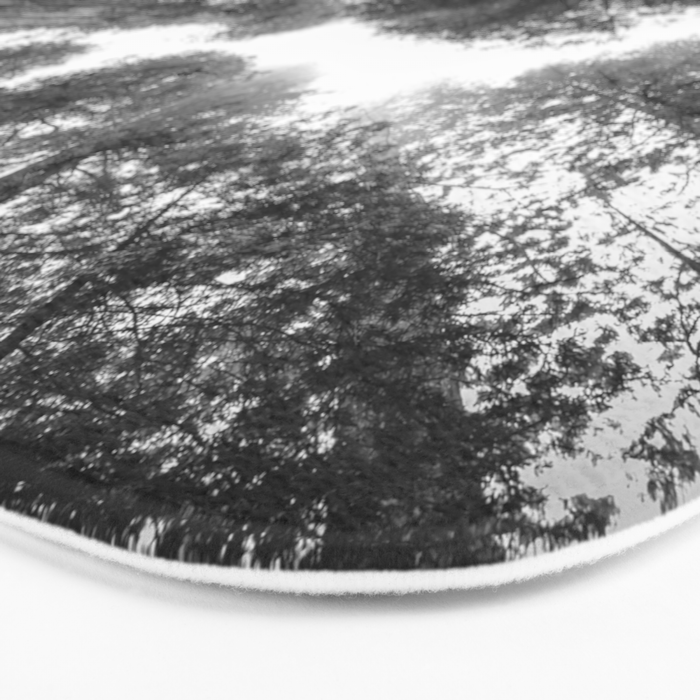 Into the Mist - Black and White Nature Photography Bath Mat Gallery Image 3