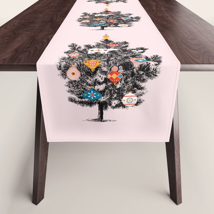 Retro Christmas tree no3 Table Runner Gallery Image 1
