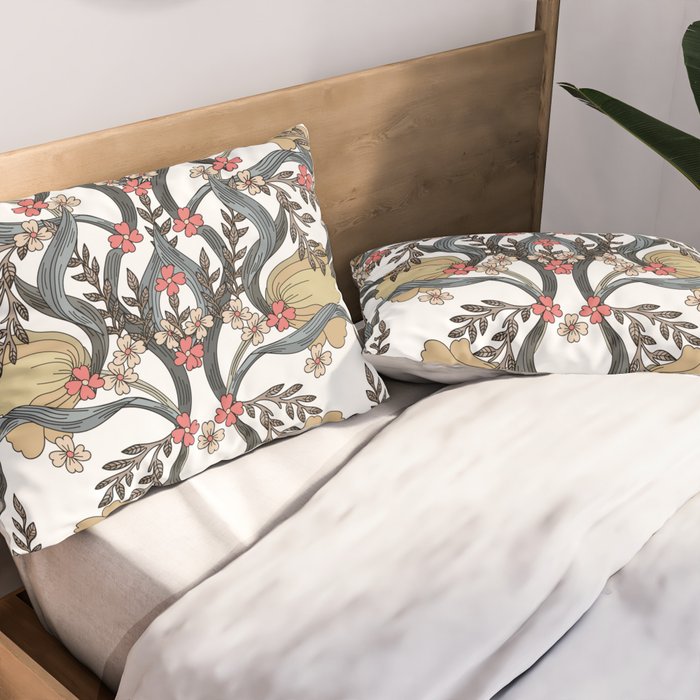 William Morris Pimpernel Art Nouveau Floral Pillow Sham Gallery Image 2