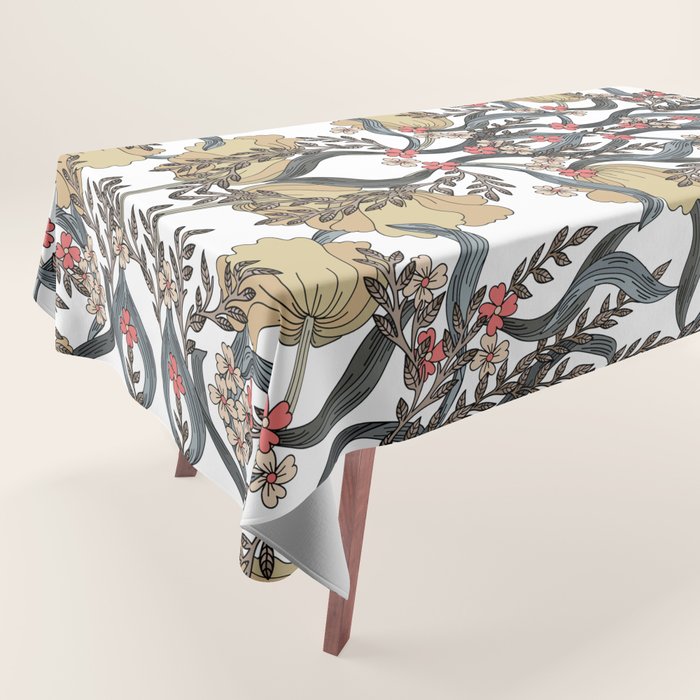 William Morris Pimpernel Art Nouveau Floral Tablecloth Gallery Image 1