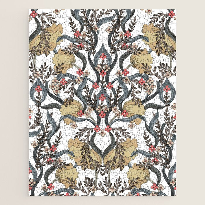 William Morris Pimpernel Art Nouveau Floral Jigsaw Puzzle