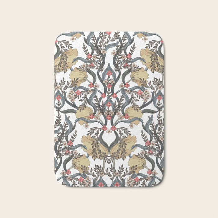 William Morris Pimpernel Art Nouveau Floral Bath Mat Gallery Image 1
