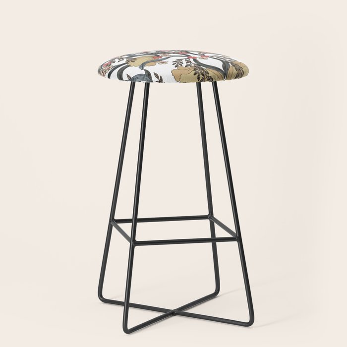 William Morris Pimpernel Art Nouveau Floral Stool Gallery Image 1