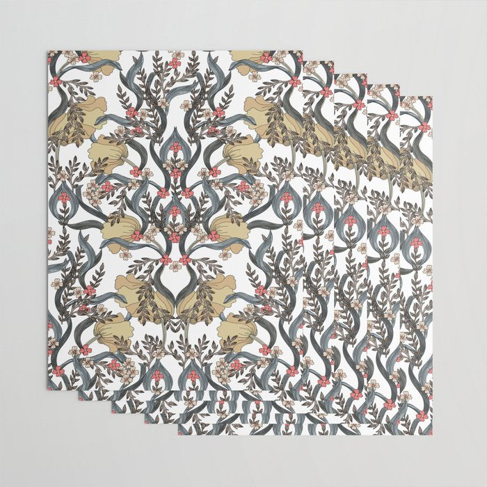 William Morris Pimpernel Art Nouveau Floral Wrapping Paper Gallery Image 3