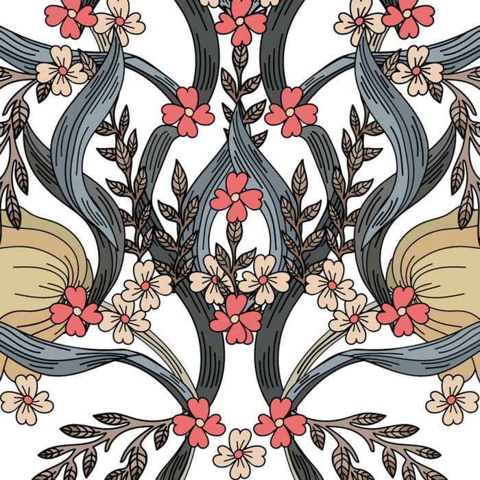 William Morris Pimpernel Art Nouveau Floral Coffee Mug Gallery Image 2