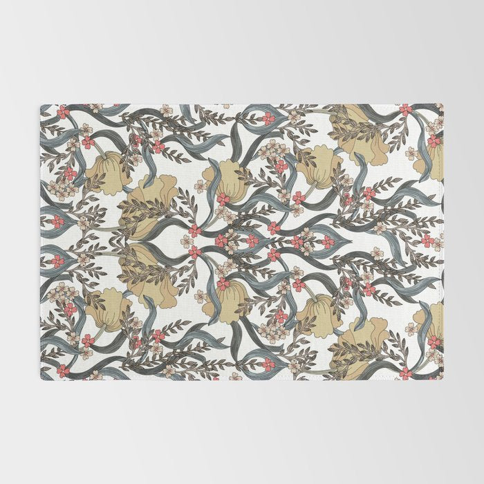 William Morris Pimpernel Art Nouveau Floral Rug Gallery Image 2