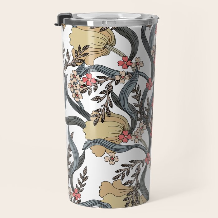 William Morris Pimpernel Art Nouveau Floral Travel Mug Gallery Image 3