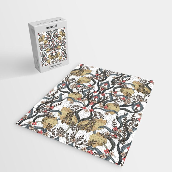 William Morris Pimpernel Art Nouveau Floral Jigsaw Puzzle Gallery Image 2