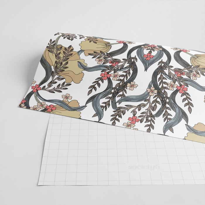William Morris Pimpernel Art Nouveau Floral Wrapping Paper Gallery Image 2