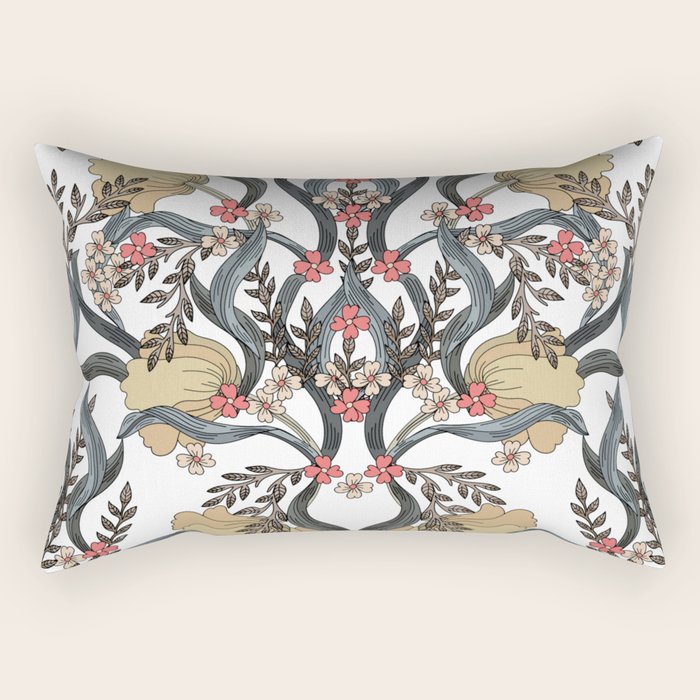 William Morris Pimpernel Art Nouveau Floral Rectangular Pillow Gallery Image 2