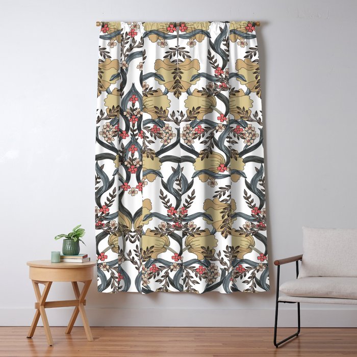 William Morris Pimpernel Art Nouveau Floral Window Curtain Gallery Image 5