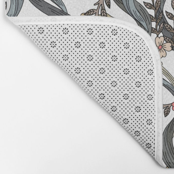 William Morris Pimpernel Art Nouveau Floral Bath Mat Gallery Image 2