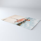 Pink Flamingo Beach Summer Photo | Aruba Tropical Island Art Print | Caribbean Travel Photography Rug Gallery Image 3