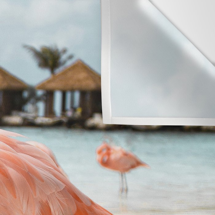 Pink Flamingo Beach Summer Photo | Aruba Tropical Island Art Print | Caribbean Travel Photography Wall Tapestry Gallery Image 3