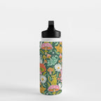 Kittens & Shrooms - Rainbow on Kelly Green Water Bottle Gallery Image 3