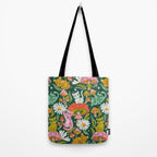 Kittens & Shrooms - Rainbow on Kelly Green Tote Bag Gallery Image 2