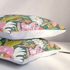 Kittens & Shrooms - Rainbow on Kelly Green Pillow Sham Gallery Image 3