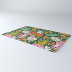 Kittens & Shrooms - Rainbow on Kelly Green Rug Gallery Image 3