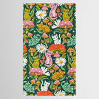 Kittens & Shrooms - Rainbow on Kelly Green Tablecloth Gallery Image 2