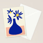Blue Jar over pink table Stationery Card Gallery Image 2