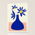Blue Jar over pink table Stationery Card Gallery Image 2