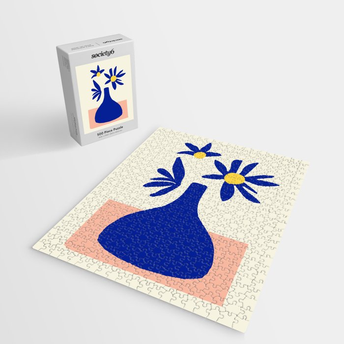 Blue Jar over pink table Jigsaw Puzzle Gallery Image 2