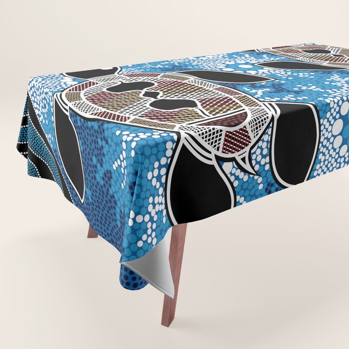 Authentic Aboriginal Art - Sea Turtles Tablecloth Gallery Image 1