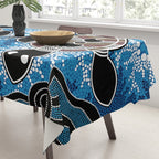 Authentic Aboriginal Art - Sea Turtles Tablecloth Gallery Image 3