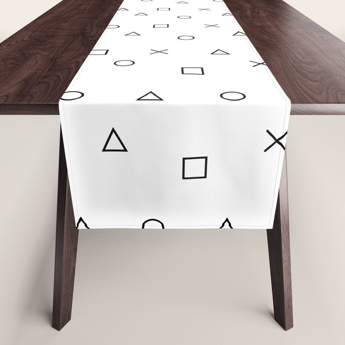 gaming pattern - gamer design - playstation controller symbols Table Runner Gallery Image 1