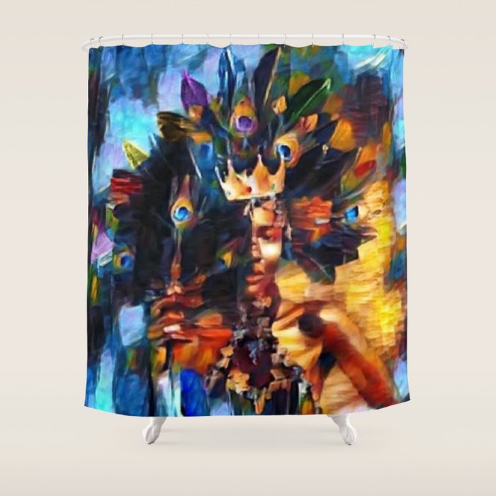 African American 'Amanirenas, Nubian-African Queen' Portrait Shower Curtain Gallery Image 1