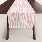 Tiger Stripes In Pink and Cream Table Runner Gallery Image 1