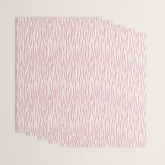 Tiger Stripes In Pink and Cream Wrapping Paper Gallery Image 3