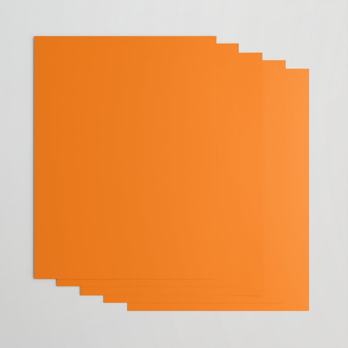 Bright Neon Orange Russet 2018 Fall Winter Color Trends Wrapping Paper Gallery Image 3