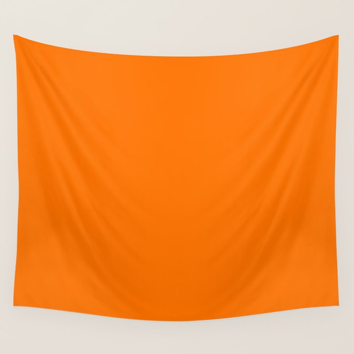 Bright Neon Orange Russet 2018 Fall Winter Color Trends Wall Tapestry Gallery Image 4