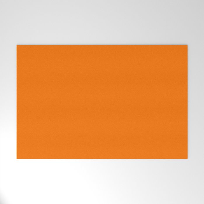 Bright Neon Orange Russet 2018 Fall Winter Color Trends Welcome Mat Gallery Image 1