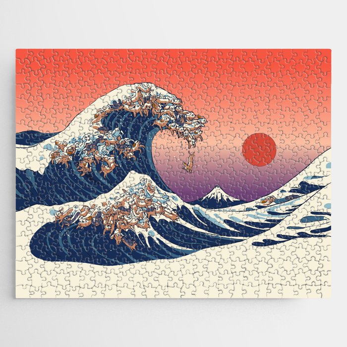 The Great Wave of Dachshunds Jigsaw Puzzle Gallery Image 1