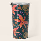 Passion Flower Joy Jade Pattern Travel Mug Gallery Image 3