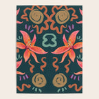 Passion Flower Joy Jade Pattern Poster Gallery Image 4