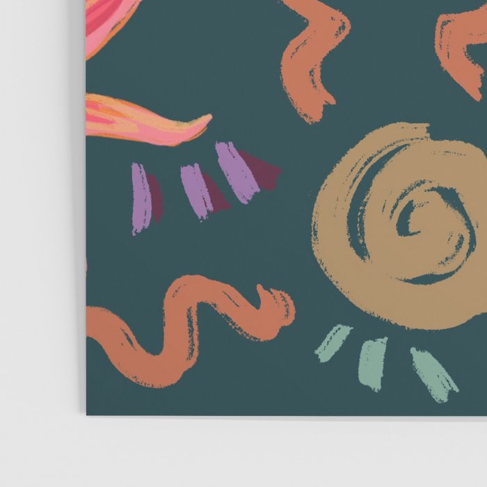 Passion Flower Joy Jade Pattern Poster Gallery Image 3