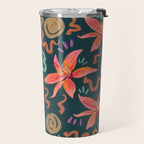 Passion Flower Joy Jade Pattern Travel Mug Gallery Image 2