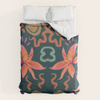 Passion Flower Joy Jade Pattern Duvet Cover Gallery Image 6