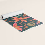 Passion Flower Joy Jade Pattern Yoga Mat Gallery Image 2