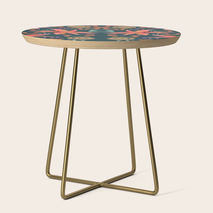 Passion Flower Joy Jade Pattern Side Table Gallery Image 1
