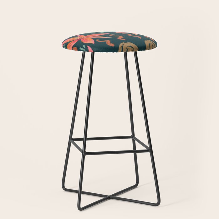 Passion Flower Joy Jade Pattern Stool Gallery Image 1