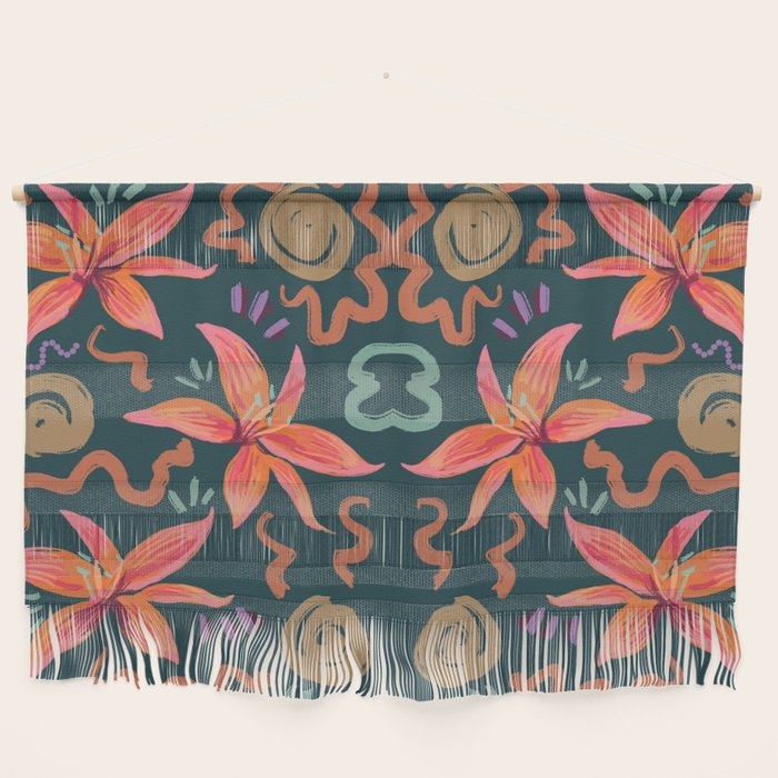 Passion Flower Joy Jade Pattern Wall Hanging Gallery Image 1