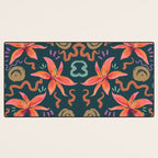 Passion Flower Joy Jade Pattern Desk Mat Gallery Image 3