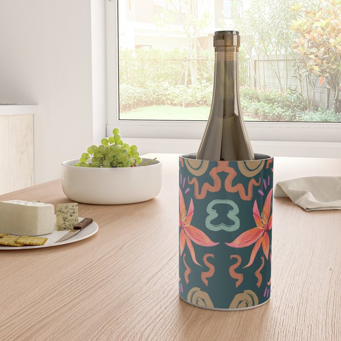 Passion Flower Joy Jade Pattern Wine Chiller Gallery Image 4