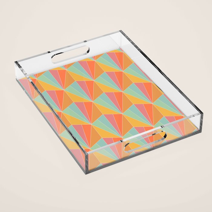 Gisela Color Block Pattern II Acrylic Tray Gallery Image 1