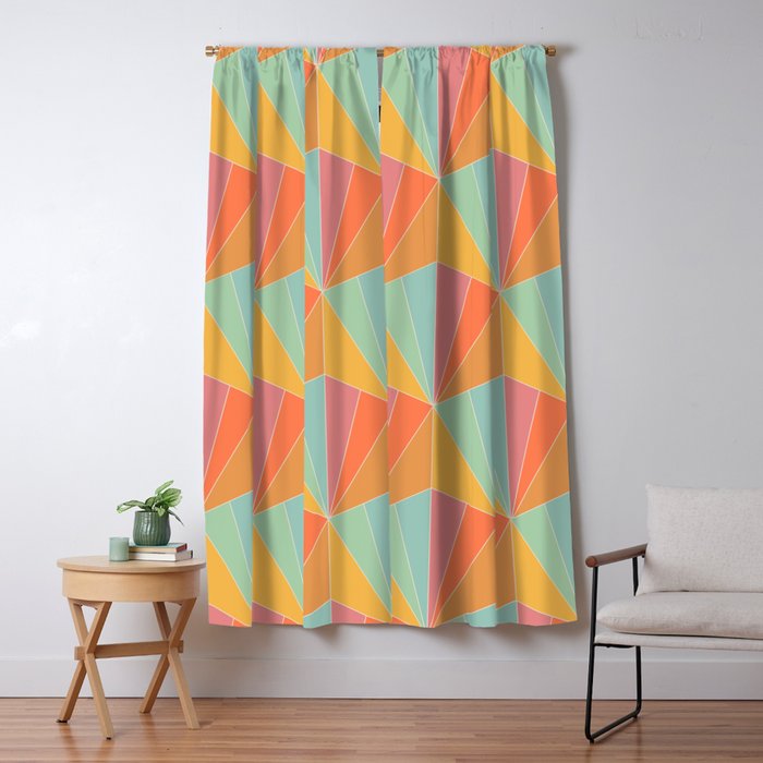 Gisela Color Block Pattern II Window Curtain Gallery Image 5