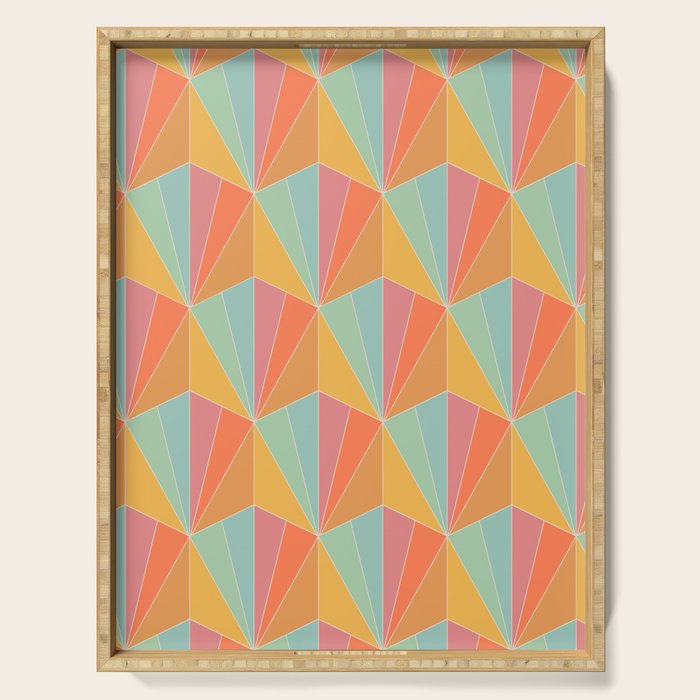 Gisela Color Block Pattern II Serving Tray Gallery Image 1